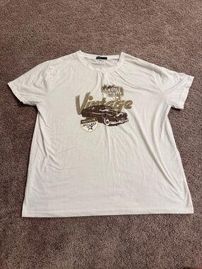 Vintage car Graphic Crewneck T-Shirt - White